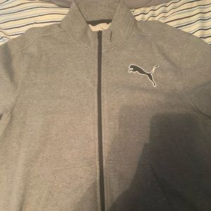 Mens Grey Puma Zip Up Track Jacket XXL